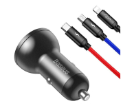 Baseus ładowarka samochodowa 2x USB 4,8A 24W z LCD - 1502066 - zdjęcie 2